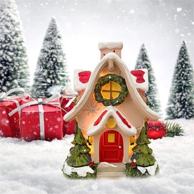 Christmas Snowhouse Aromatherapy Stove Decor Home Living Resin Crafts Ornament Light Luxury High End Snowhouse Stove Without Lig