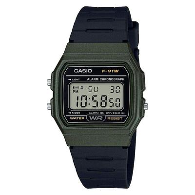 Unisex Quartz Metallic Green F-91WM-3A Watch, (Used)