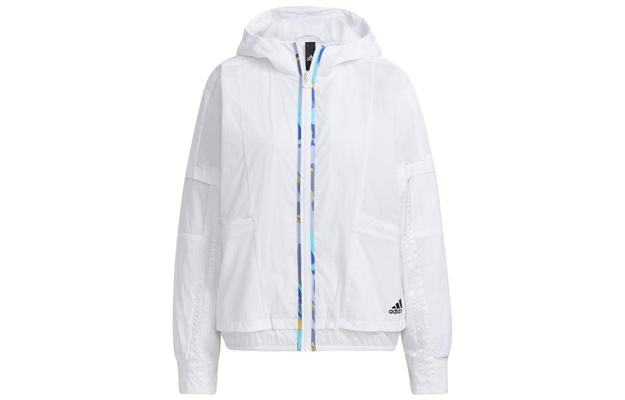 Adidas Jackets Women s White Hooded Moderate Workwear H09739 S