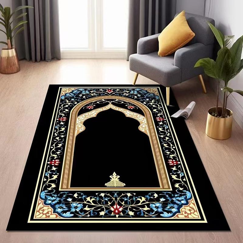 Islamic Art Arched Carpet Mat Traditional Luxury Home Festival Decoration Oriental Geometric Flooring Living Room Carpet