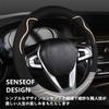 AUSTYLCO Thin Steering Wheel Stylish and Cute Car Steering Wheel Cover with Comfortable White Cover, Grip, Breathable, Non-Slip, O-Shaped Cover,
