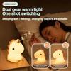 Capybara Silicone Night Light Cute Panda Rechargeable Adjustable Brightness Timing Rechargeable Sleep Nightlights For Kids Room