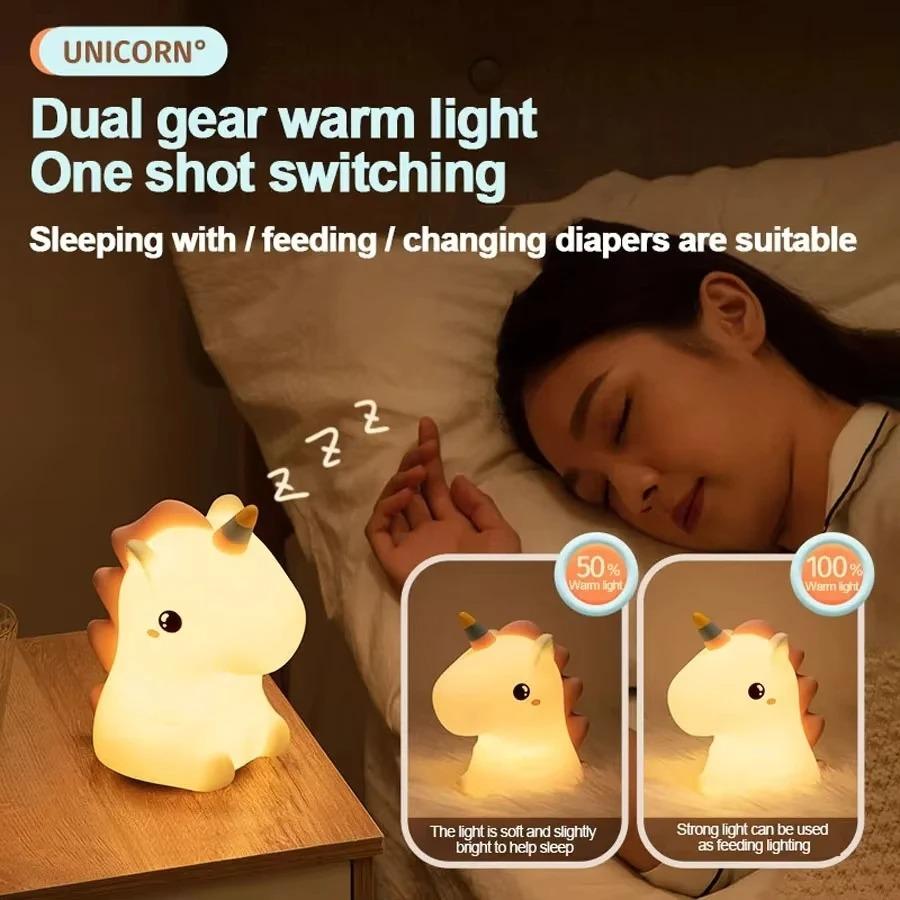 Capybara Silicone Night Light Cute Panda Rechargeable Adjustable Brightness Timing Rechargeable Sleep Nightlights For Kids Room