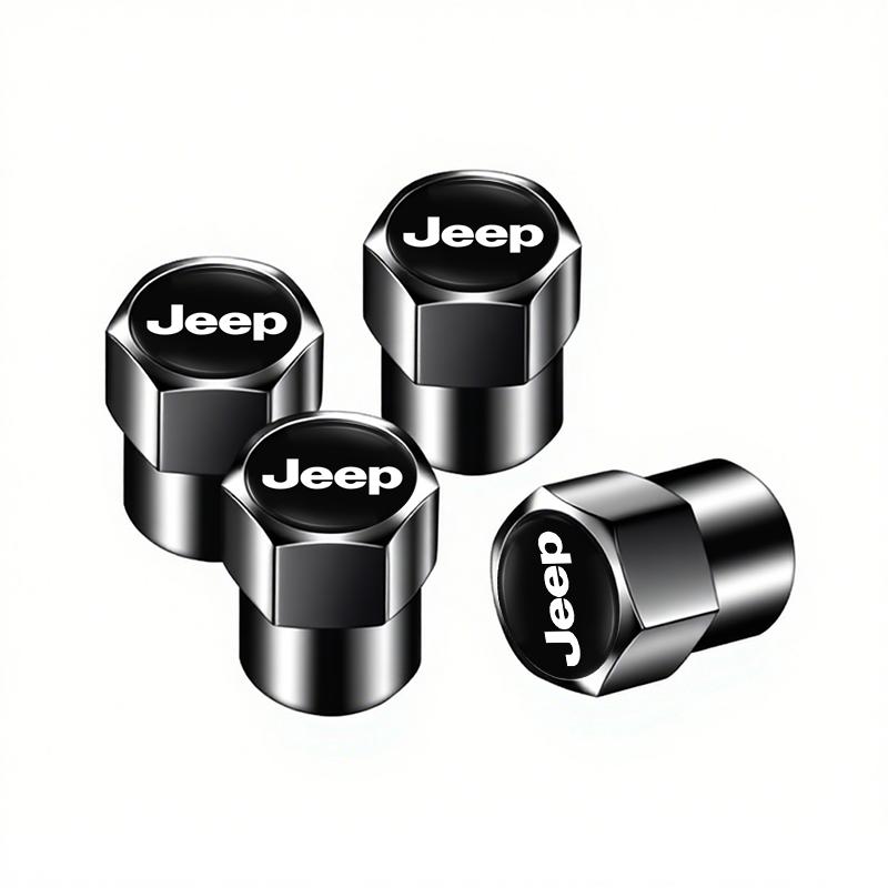 FJN1 Car Tire Wheel Valve Caps Cover Suede Car Key Chain Ring Keychain For Jeep Renegade Compass Grand Cherokee Wrangler Jk Gladiator