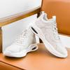 Breathable Air Cushion Shoes Men'S Leather Shoes Casual Lace-Up Shoes Polished Fashionable Versatile Dad Shoes