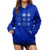 Women's Winter Christmas Printed Pullover Hooded Sweatshirt Fleece Long Sleeve Sweatshirt