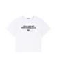 Leijiji Lettering Flower Crop T-Shirt (2Colors)