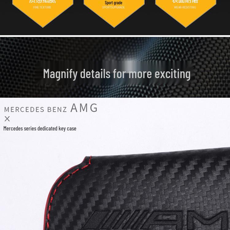 Toc de Chei din Fibră de Carbon Mercedes-Benz AMG: Se potrivește modelelor A, C, E, S, GLA, GLC, CLA