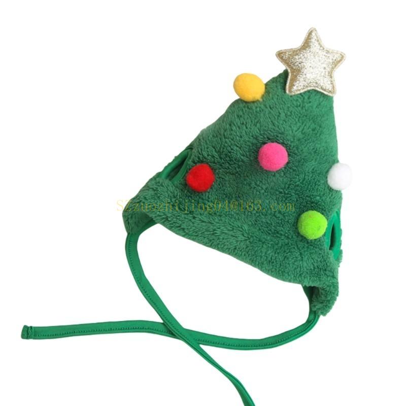Pet Christmas Tree Hat Unique Reindeer for Small Dog Hat Christmas Reindeer Star Pet Christmas Costume top sale