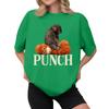 Women's Casual Printed T-Shirt Round Neck Pullover Short Sleeve Top