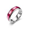 Contemporary Titanium Steel Drip Glaze Women's Ring - European & American Niche Cross-Border Jewelry