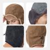 New Warm Bomber Hats Men Thickened Windproof Ear Protection Thermal Riding Hat Winter Outdoor Skiing Cold Proof Pilot Caps Male