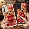 Phone Case: 2D Flat Samsung Galaxy A34 A35 M05 M06 S20 S22 S21 FE Plus 5G Tiered Protective Case, Teddy Puppy, Christmas and Halloween Gifts