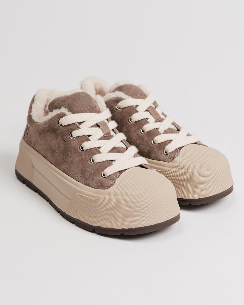 Sneakers with Fur Allsy 2519 36 Mink Suede Wool