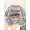 Kids Crewneck Sweatshirt, Inspiring Attitude Text Print Fashion Long Sleeve Top