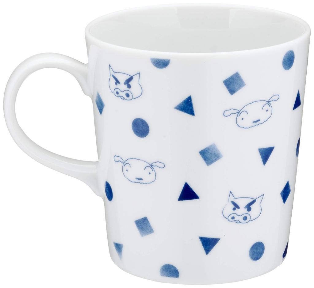 Yamaka Shoten Blue and White "Crayon Shin-chan" Mug, Pajamas, CS21-11