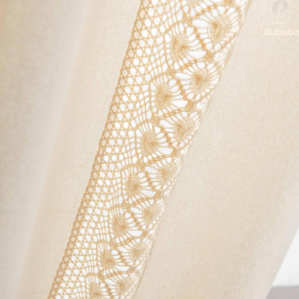 Amerikanische Polka Dot Häkel-Patchwork-Vorhänge für Wohnzimmer, Schlafzimmer oder Erkerfenster