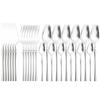 6Set/24Pcs Cutlery Set 18/10 Stainless Steel Set Luxury Dinnerware Gold Forks Western Spoons Knives Steel Cutlery Set Flatware