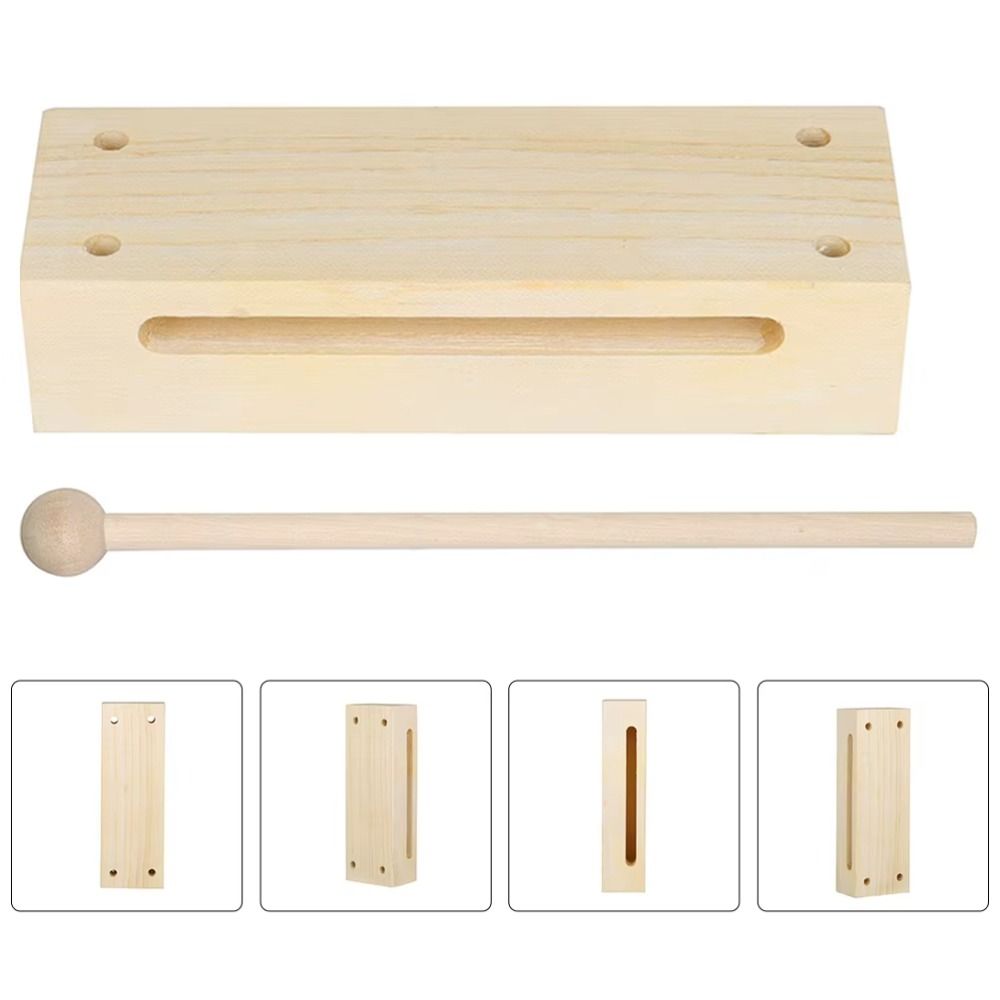 with Mallets Musical Rhythm Block Wood Beaters Orff Music Instruments  for Children Toy
