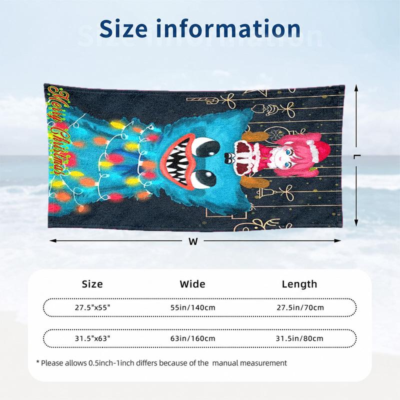 Poppy Playtime Microfiber Beach Towel Quick Dry Sand Free Lightweight Beach Towels for Travel Swimming Camping