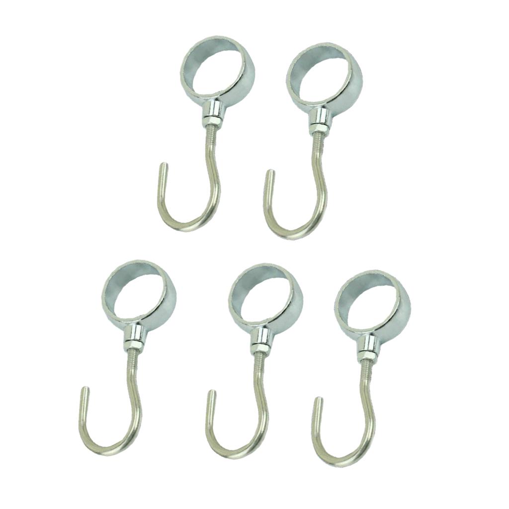5pcs Stainless Steel Coat Rack Organizer Towel Hat Bag Robe Hanging Hook C