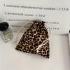 Drawstring Bag Cute Leopard Print Hand-Held Small Cloth Bag Coin Purse Clutch Bag Female Storage Bag Gift Bag Sundries Storage