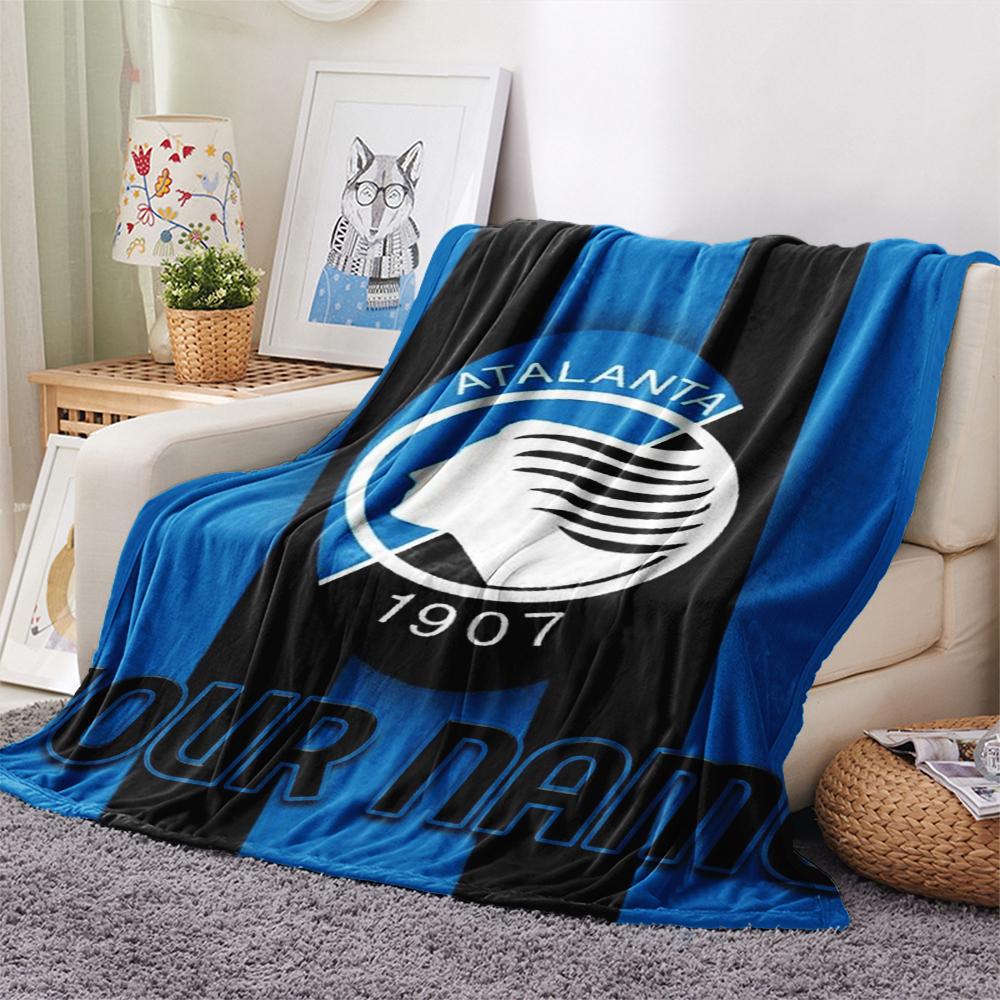 1PC Custom Name Atalanta BC Patterned Flannel Blanket Suitable For All Seasons for Home Decor Warmth and Comfort Gifts Holiday Present