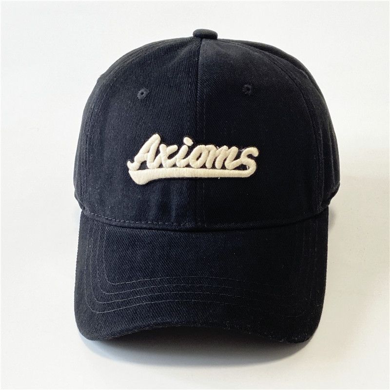 

Spring Brushed Hat K-style Fashion Letter Embroidery Labeling Peaked Cap Couple Outdoor Sunshade Baseball Cap for Men Black Adjustable