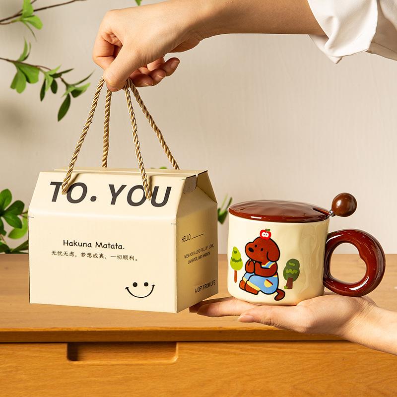 Graduation Gift Souvenir Girl Ceramic Mug Puppy Water Cup Practical Coffee Cup Birthday Gift