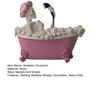 Halloween Bathing Skeleton Ornament Resin Bubble-Filled Bathtub Skeleton Figurine Statue Sculpture Home Office Holiday Party Decoration