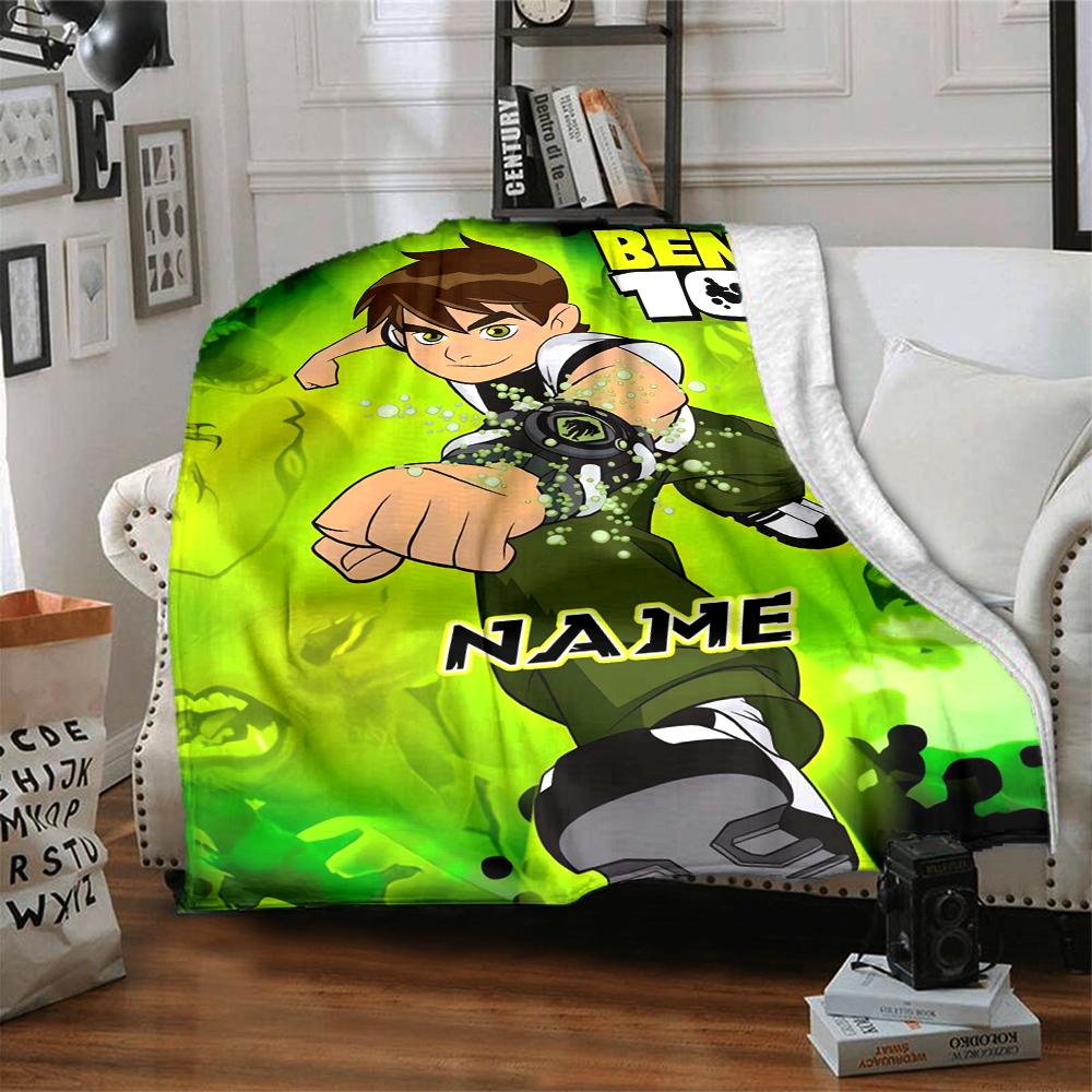 Custom 1pc Ben Alien Force Blanket, Soft And Comfortable Blanket, Casual Warm, Camping Travel Blanket, Birthday Gift Q9129