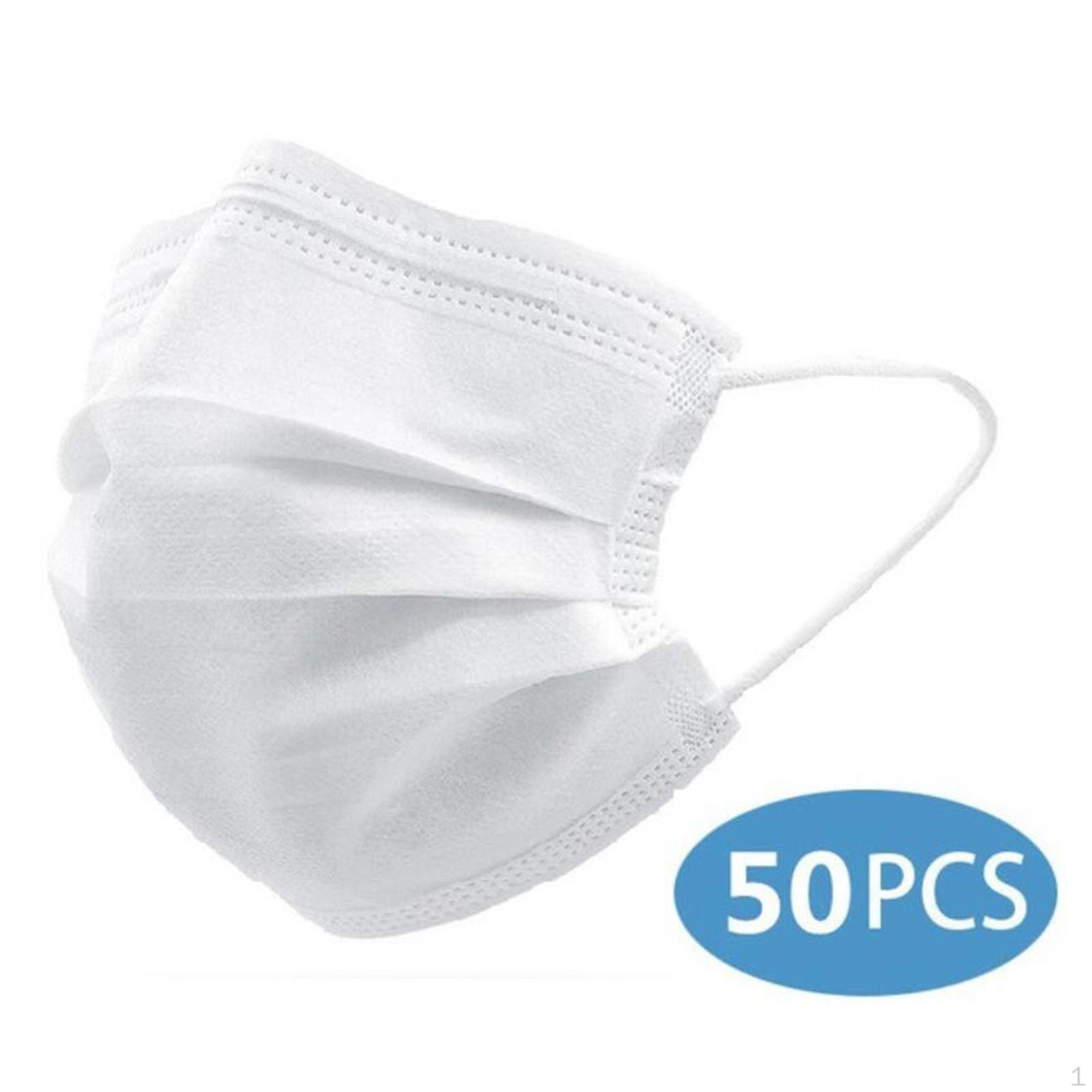 Одноразовый, Ушная петля, Эффективная фильтрация, Кожа, Фильтр White 50Pcs