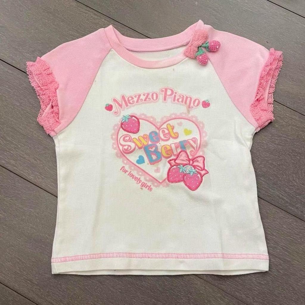 Japanse Cartoon Print Tanks Vrouwen Zomer Kawaii Schattige Strik Tanktops Feeënkant Patchwork Borduurwerk Camisoles Y2k Esthetiek