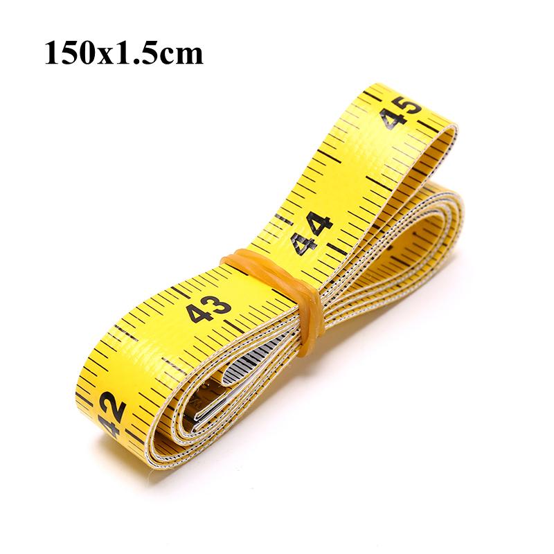1PC 60in 150cm Body Measuring Ruler Sewing Tailor Tape Measure Mini Soft Flat Ruler Centimeter Meter Sewing Measuring Tape