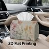 1pc, 2D Flat Printing, Tissue Box Floral Pattern Paper Towel Rack Pattern Printed Tissue Box, Suitable for Bathrooms, Living Rooms, Bedrooms, Dressing