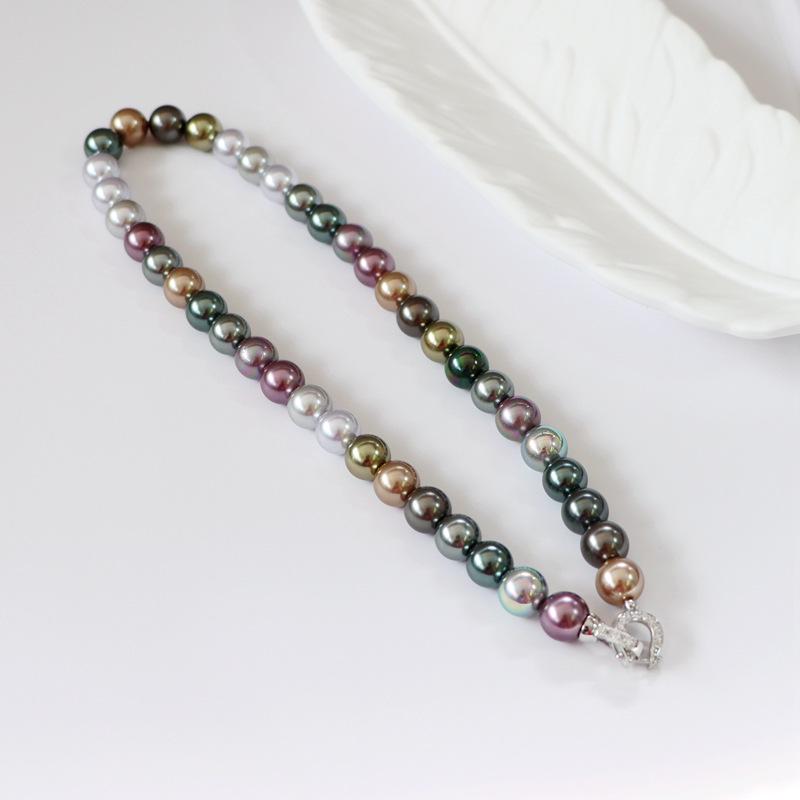 Tahiti Black Butterfly Queen Morandi Pearl Necklace Choker