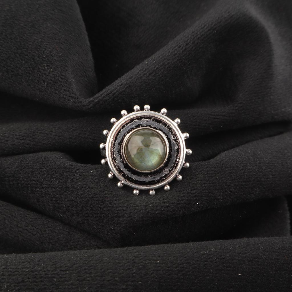 Labradorit Edelsteinring, Handgefertigter Wunderschöner Schmuck, 925 Massiver Sterlingsilberring, Attraktiver Silberring Geschenk Für Frauen