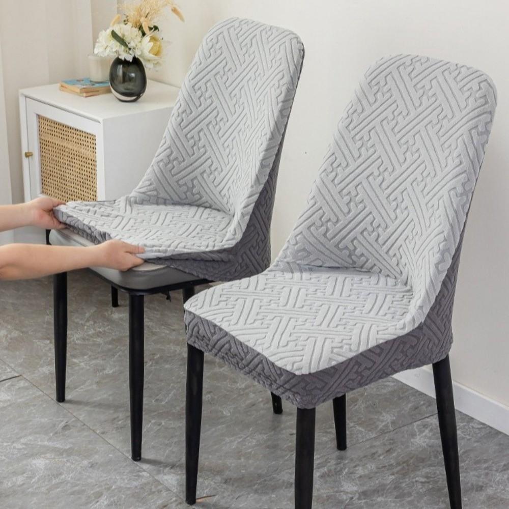 High-elastic Jacquard Dining Chair Cover Anti-slip Integrated Seat Cover Chair Slipcovers  Banquet