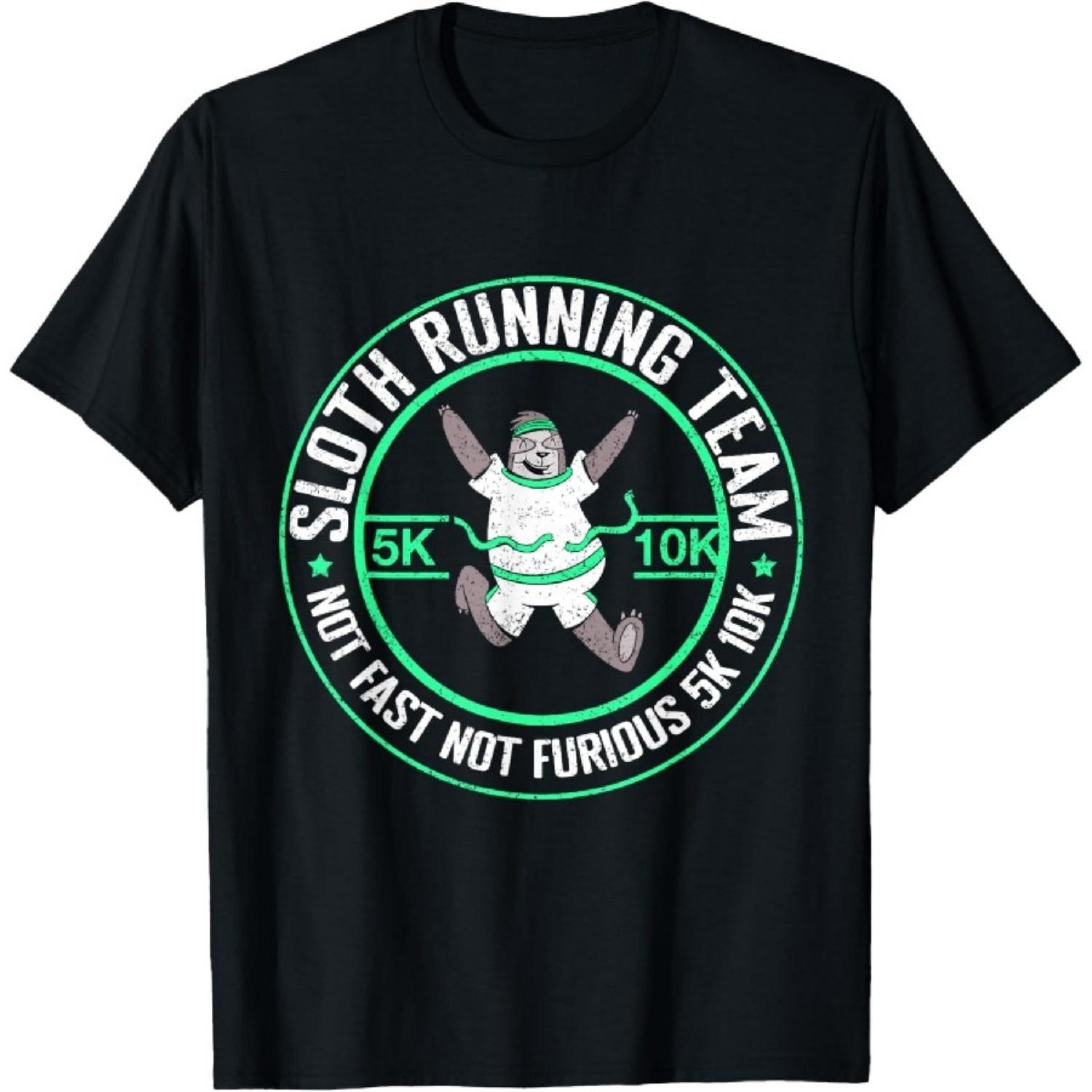 Sloth Running Team Not Fast Not Furious 5k 10k Runner T-Shirt S