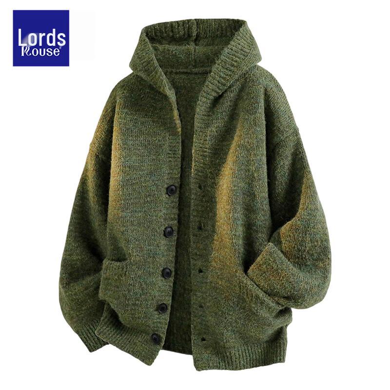Men's Oversized Knit Cardigan Jacket - Old Money Style