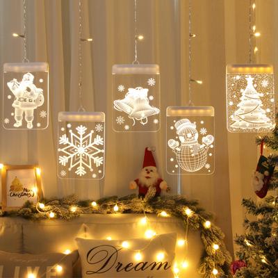 USB Port LED Star Lights Market Room Decoration Christmas Festive Lights 3D Hanging Lights Christmas Decorations