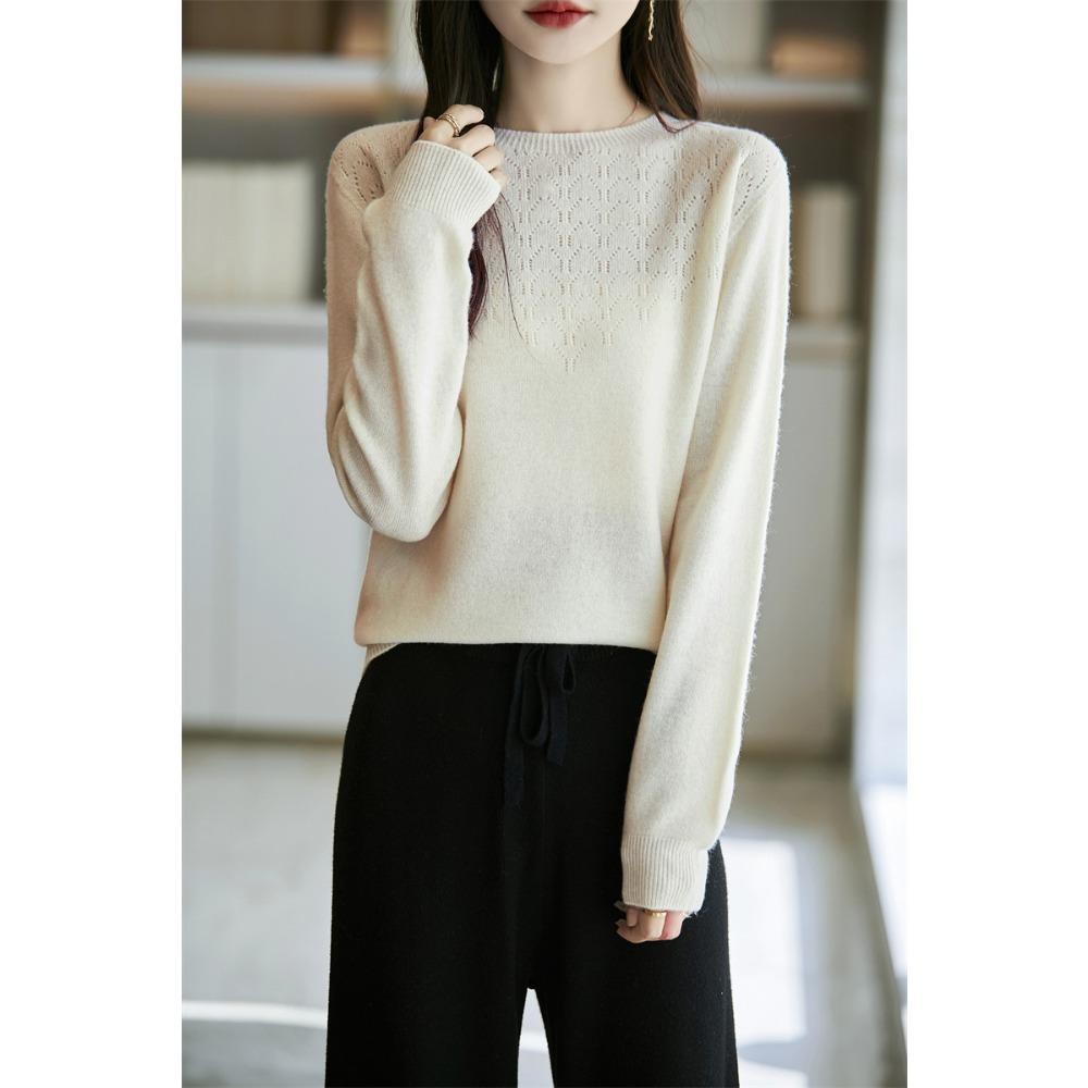 New Autumn and Winter Style Pullover Women's Round-neck, Long-sleeved, Loose Knitted Base Sweater