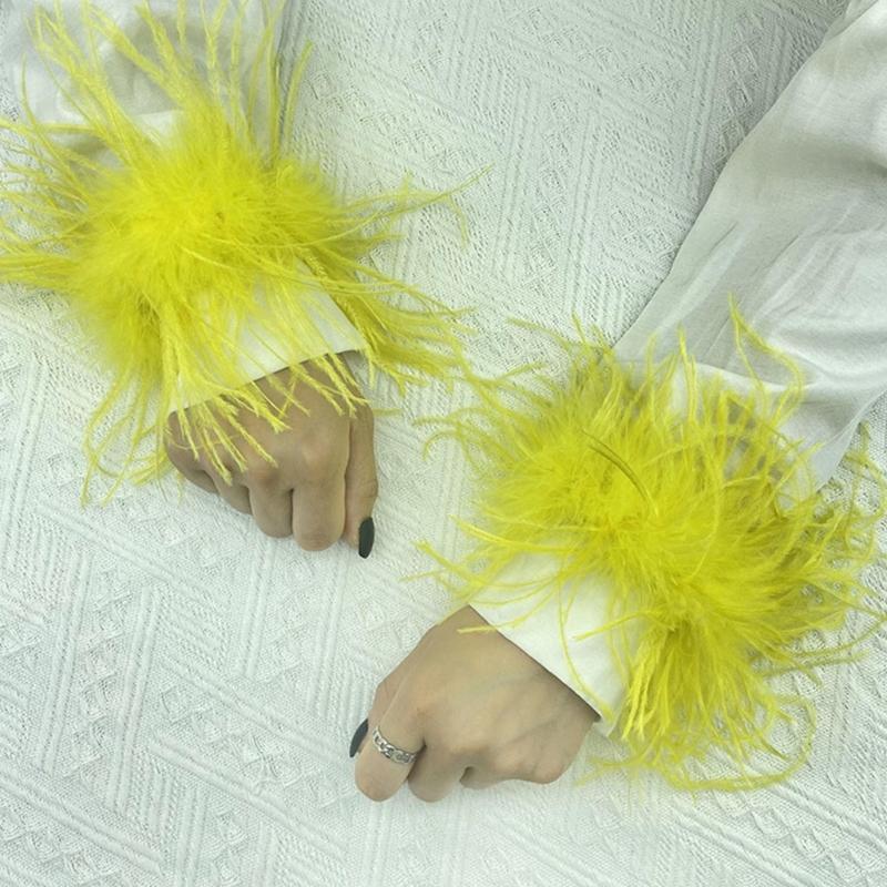 Feather Slap Bracelet Wrist Feather Cuffs Feather Wristband Women Hair Accessories Sexy Wristband Bracelet