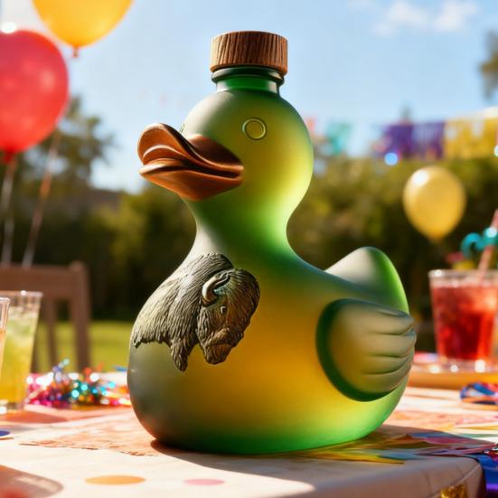 Skleněná láhev na kachní whisky Zvířecí karafa Zábavná láhev na víno ve tvaru kachny Objem 100 ml Umělecká karafa Dekorace pro bar Domov Kancelář