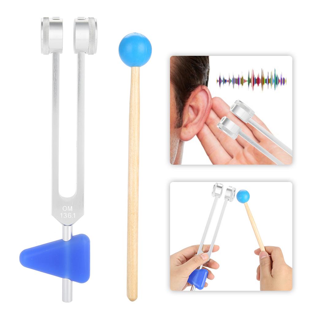 136.1Hz Aluminum Alloy Tuning Fork Instrument Kit for Sound Healing Vibration Therapy Tools