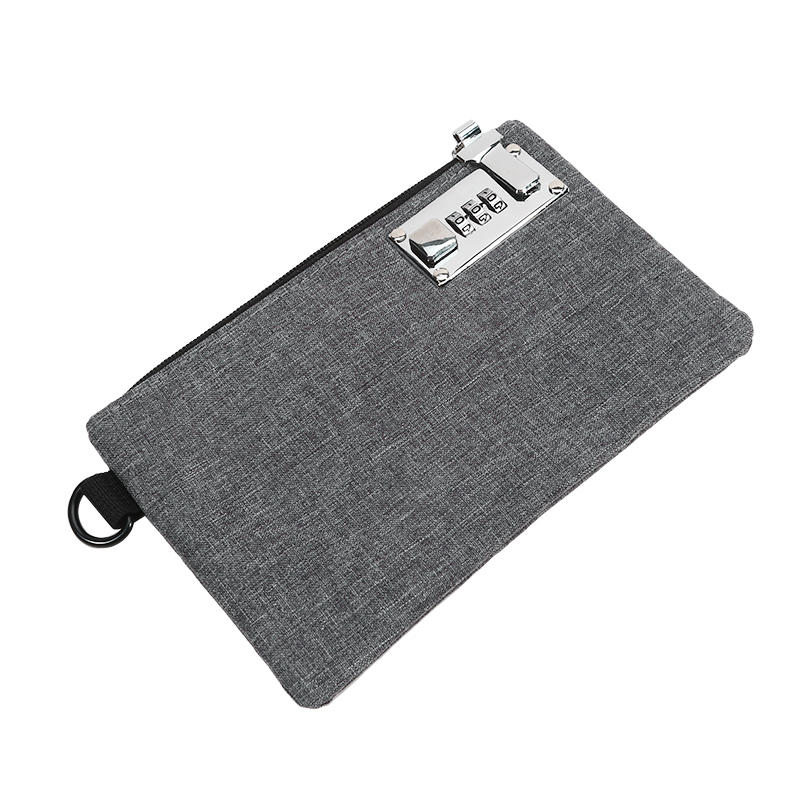 Uzamykatelná taška na peníze peněženka na mince na hotovost, pasy, kreditní karty taška taška na uložení hotovosti pánská kapsa na karty s uzamykáním