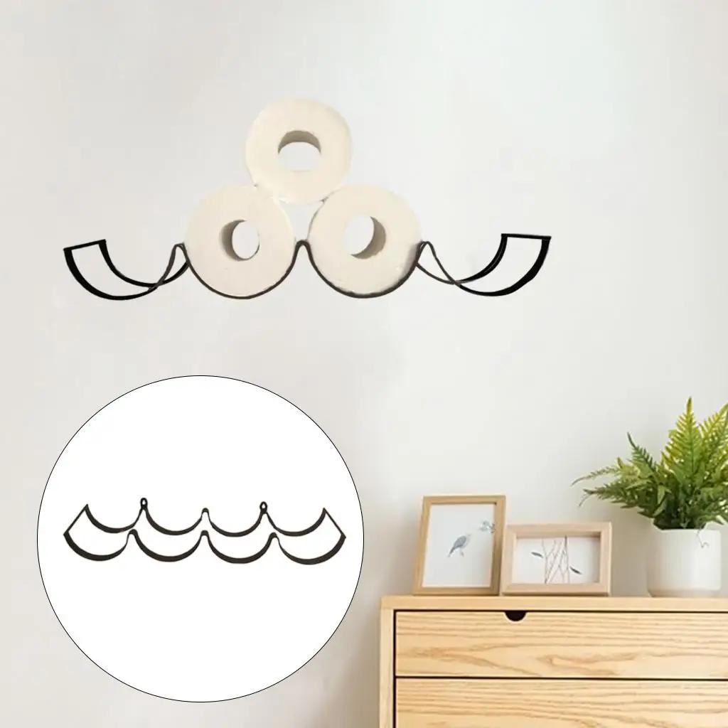 

Настенный держатель для туалетной бумаги, стойка для хранения в ванной, кухне, туалете, держатель для кухонных полотенец, вешалка для бумажных полотенец чёрный