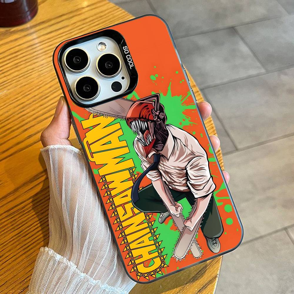 

Anime C-Chain-saw MAN D-DenJi Phone Case For iPhone 16 17 15 14 12 13 Pro Max Black Candy Matte Shockproof Cover iPhone16se4