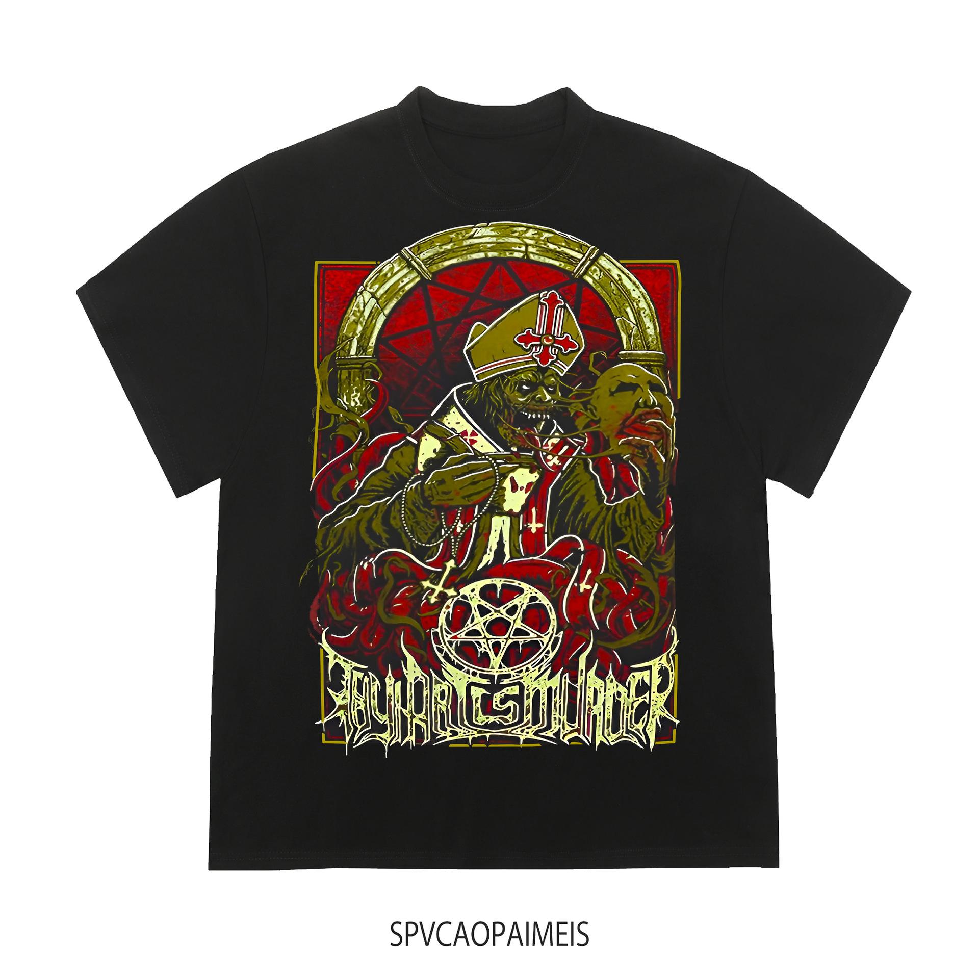 

2025 Printed Male American Murder Male Thy Core Short-sleeved Is Band Thin Everything Stylish T-shirt Metal High Quality Luxury 4XL