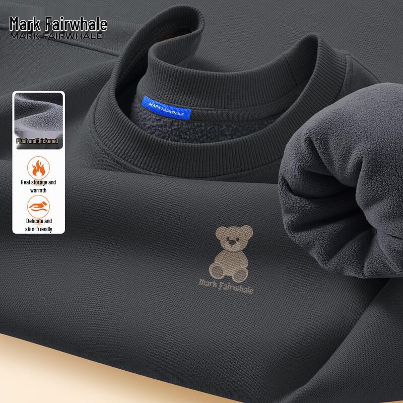 Mark Fairwhale Herren Fleecegefüttertes Rundhals-Sweatshirt